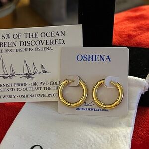 Oshena designer beachwear Gold Hoop Earrings‎